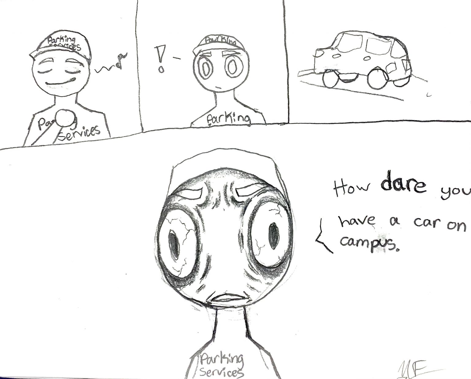 Comic Parking On Campus The Scribe