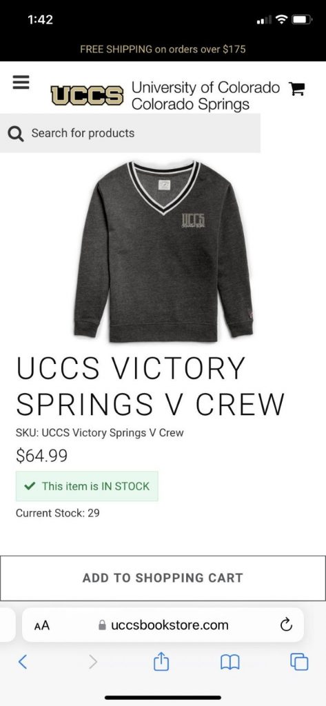 Uccs sweatshirt best sale